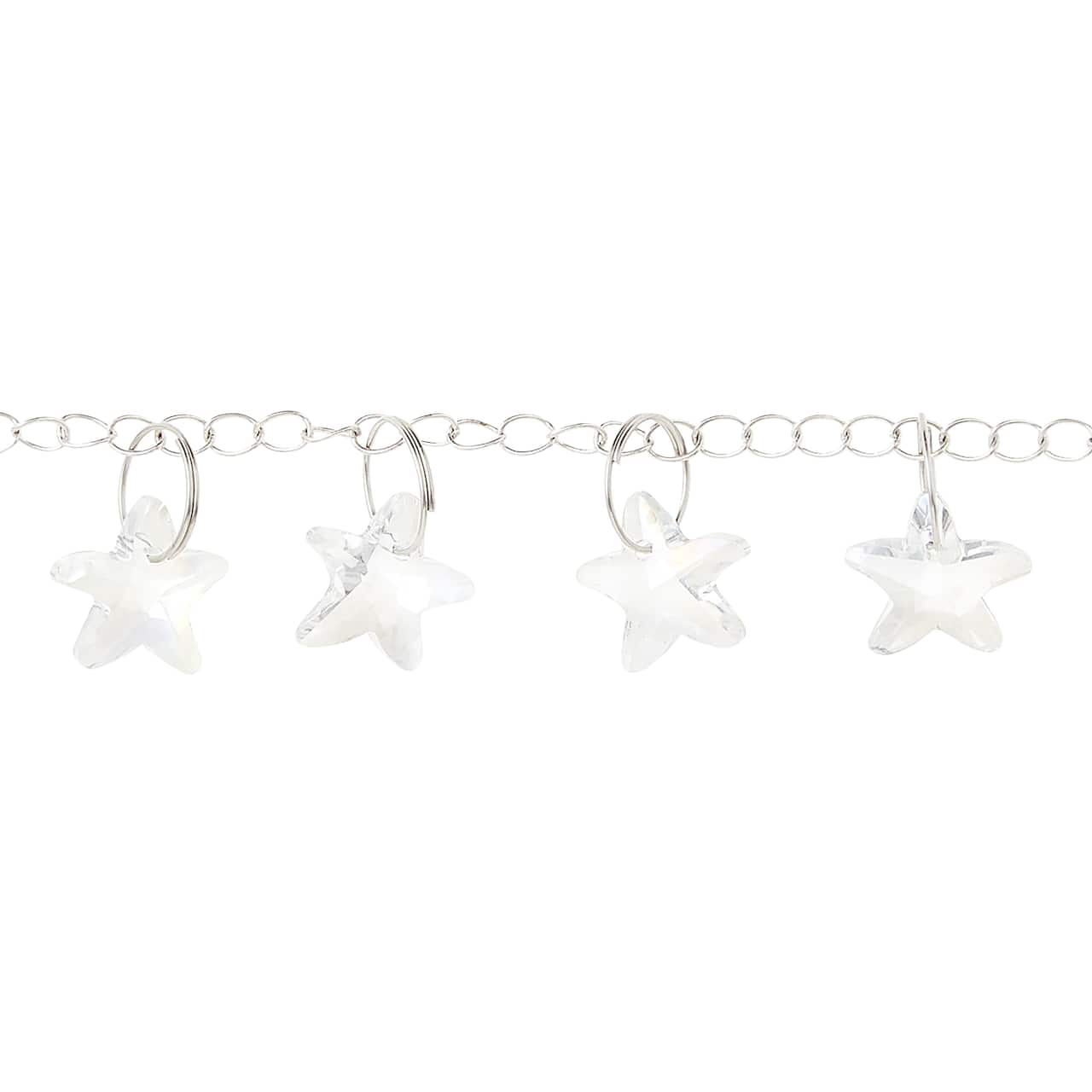 Crystal Glass Starfish Bead Chain, 14mm by Bead Landing&#x2122;